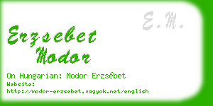 erzsebet modor business card